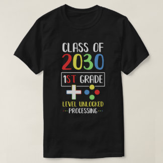 T-shirt Classe De 2030 1Er Niveau Déverrouiller Les Jeux G