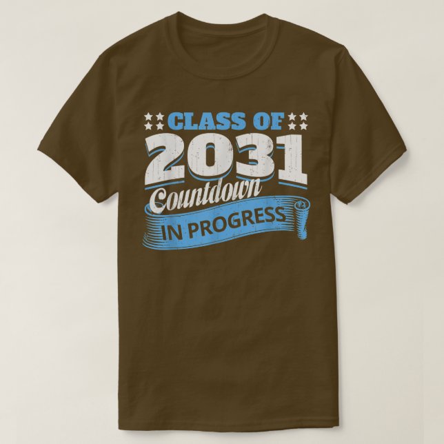 T-shirt Classe De 2031 Compte À Recompte Funny Graduate St (Design devant)