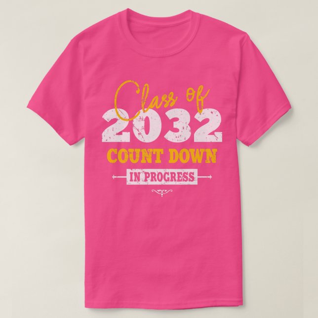 T-shirt Classe De 2032 Compter En Bas Funny Grad 2022 Prem (Design devant)
