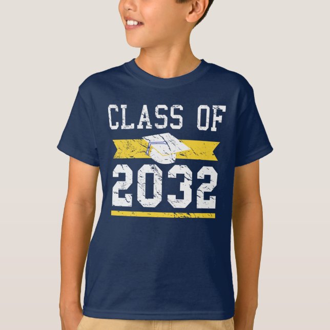 T-shirt Classe de 2032 Grandissement de la scolarité (Devant)