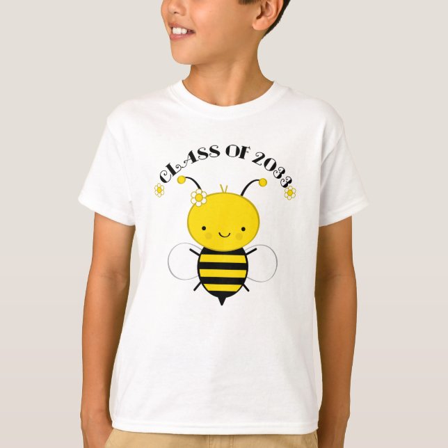 T-shirt Classe De 2033 Kids Cute Girl Honey Bee (Devant)