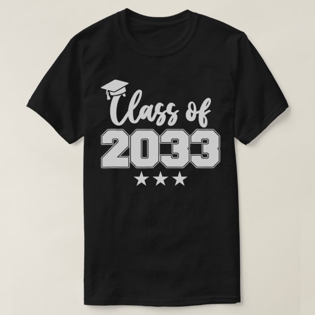 T-shirt Classe de 2033 L'augmentation des diplômes Premier (Design devant)