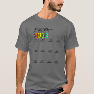 T-shirt Classe De 2033 Pré-K 12E Classe Pour