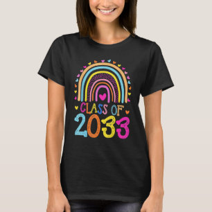 T-shirt Classe De 2033 Rainbow Grow With Me Graduation Day