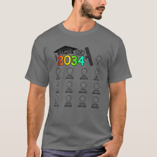 T-shirt Classe De 2034 Augmenter Avec Moi Espace Pour Vér