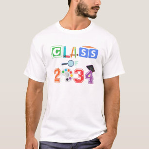 T-shirt CLASSE De 2034 Enfants KINDERGARTEN école de premi
