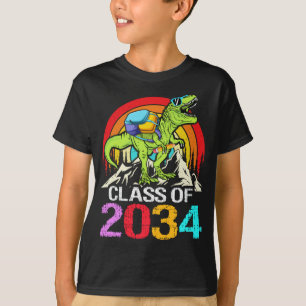 T-shirt Classe de 2034 Grow With Me Dinosaur retour à l'éc