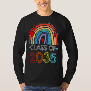 T-shirt Classe De 2034 Rainbow Pink Graduate Préscolaire T