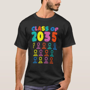 T-shirt Classe De 2035 Augmenter Avec Moi Checklist Gradua