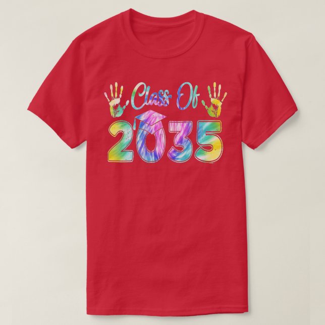 T-shirt Classe De 2035 Augmenter Avec Moi Cravate PréK Kin (Design devant)