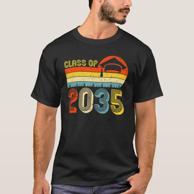 T-shirt Classe De 2035 Augmenter Avec Moi Graduation Premi (Devant)