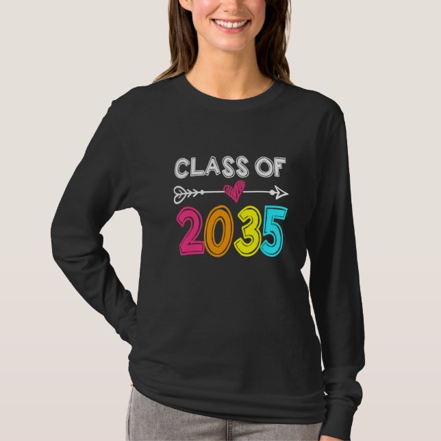 T-shirt Classe De 2035 Augmenter Avec Moi Premier Jour Éco (Devant)