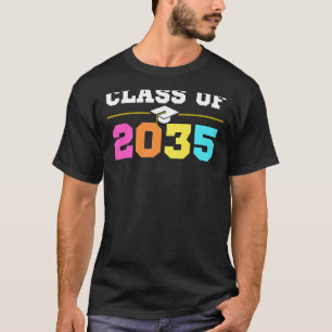 T-shirt Classe De 2035 Augmenter Avec Moi Retour Couleurs