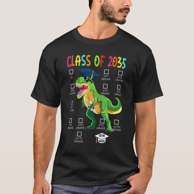 T-shirt Classe de 2035 Fais-moi grandir Pré-maternelle Jar (Devant)
