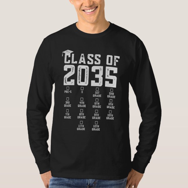 T-shirt Classe De 2035 Grow With Me Avec De L'Espace Pour  (Devant)