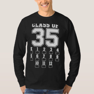 T-shirt Classe De 2035 Grow With Me Back To School Checkma