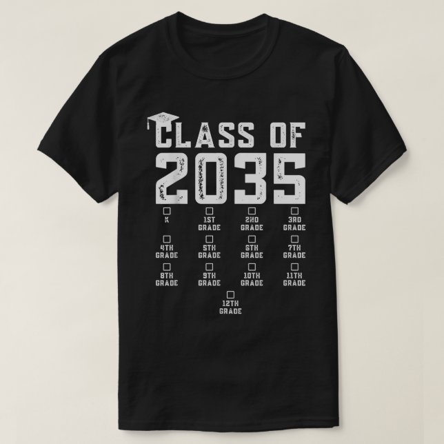 T-shirt Classe de 2035 Grow With Me Chemise Avec Espace Po (Design devant)