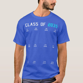 T-shirt Classe de 2035 Grow with Me Graduation Premier jou