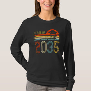 T-shirt Classe De 2035 Grow With Me Pre K Graduate Vintage