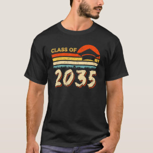 T-shirt Classe De 2035 Grow With Me Pre K Graduate Vintage