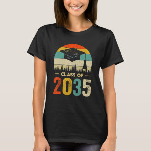 T-shirt Classe De 2035 Grow With Me Pre K Graduate Vintage