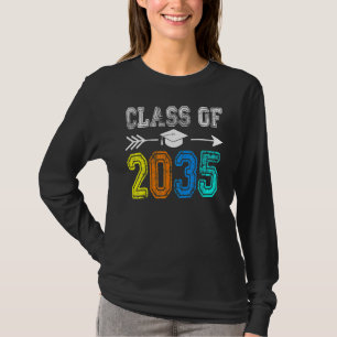 T-shirt Classe De 2035 Jardin D'Enfants Diplômés Grandir A