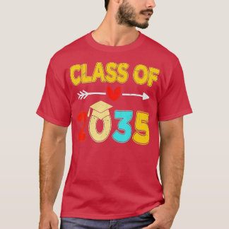 T-shirt Classe De 2035 Maternelle Pré K Croissance Avec Mo