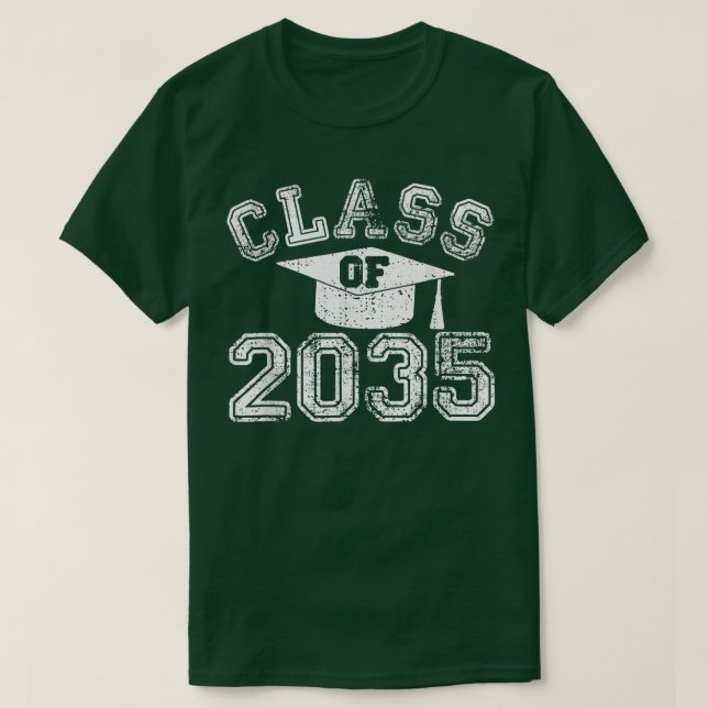 T-shirt Classe De 2035 PréK Graduate Préscolaire  (Design devant)