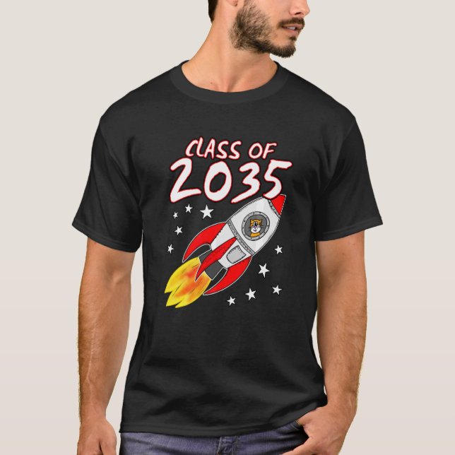 T-shirt Classe De 2035 Space Rocket Cat 1 (Devant)