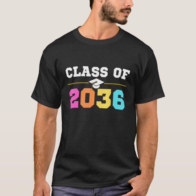 T-shirt Classe De 2036 Augmenter Avec Moi Couleurs De Reto (Devant)
