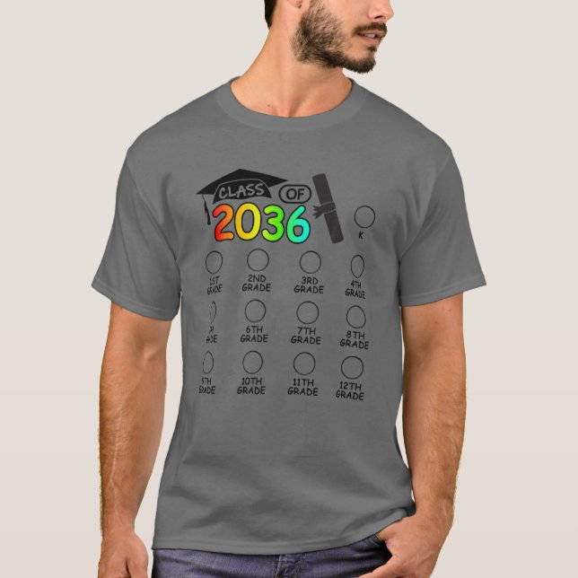T-shirt Classe De 2036 Augmenter Avec Moi Espace Pour Véri (Devant)