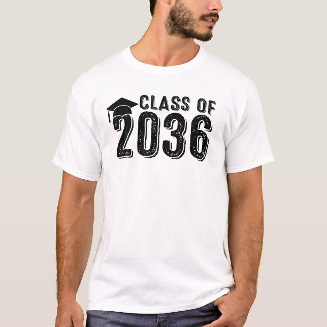T-shirt Classe De 2036 Augmenter Avec Moi Jour De Graduati (Devant)