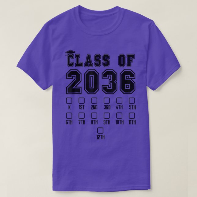T-shirt Classe De 2036 Augmenter Avec Moi Premier Jour De  (Design devant)