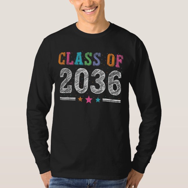 T-shirt Classe De 2036 Augmenter Avec Moi Premier Jour Éco (Devant)