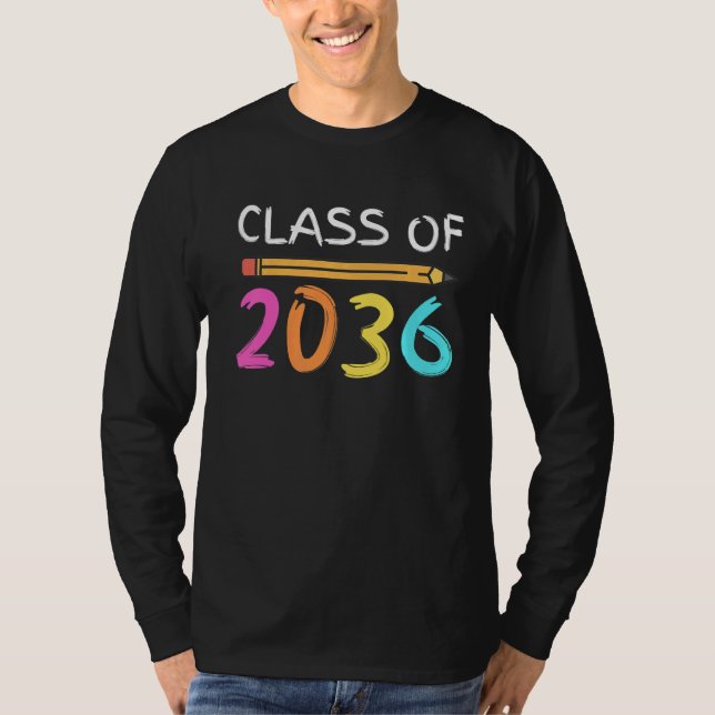 T-shirt Classe De 2036 Augmenter Avec Moi Retour Couleurs  (Devant)