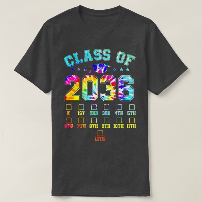 T-shirt Classe De 2036 Maternelle Pré K Croissance Avec Mo (Design devant)