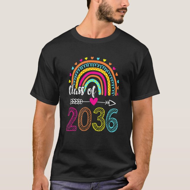 T-shirt Classe De 2036 Pré-K Diplômé De L'École Préscolair (Devant)