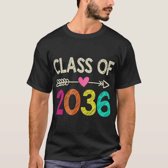 T-shirt Classe De 2036 Shirt Pré-K Graduate Préscolaire Gr (Devant)