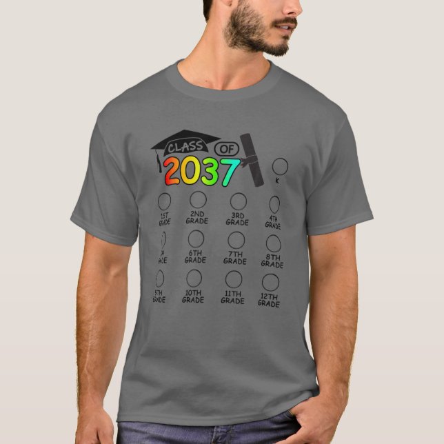 T-shirt Classe De 2037 Augmenter Avec Moi Espace Pour Véri (Devant)