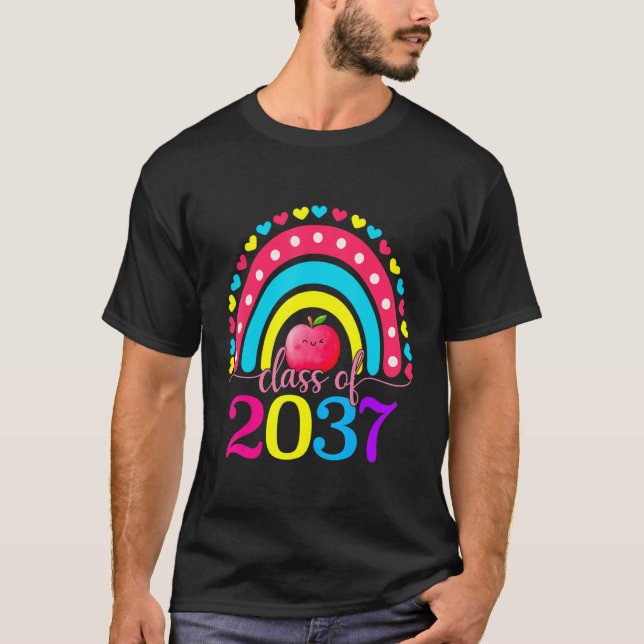 T-shirt Classe De 2037 Augmenter Avec Moi Graduation Premi (Devant)