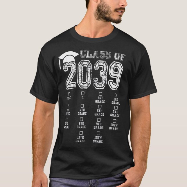 T-shirt Classe De 2039 Augmenter Avec Moi Maternelle Pré K (Devant)