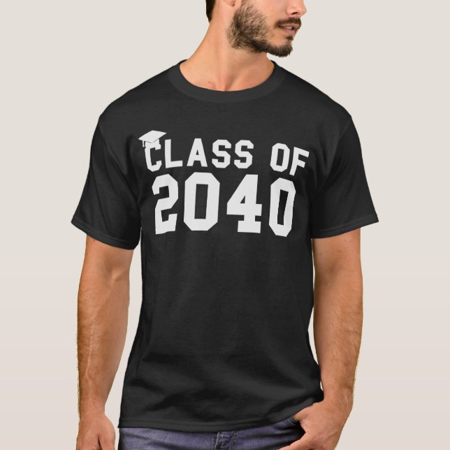 T-shirt Classe de 2040 grandir avec moi Premier jour de l' (Devant)