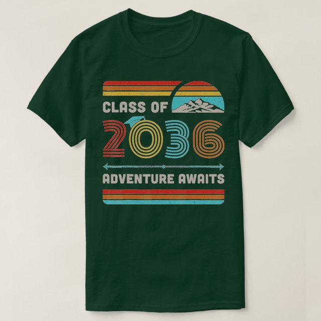 T-shirt Classe de Aventure PréK 2036 attend la croissance  (Design devant)