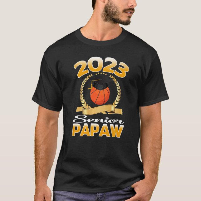 T-shirt Classe De Basket-Ball 2023 Senior Papaw Graduation (Devant)