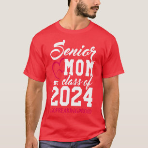 T-shirt Classe de Cadeaux seniors 2024 Funny Senior Mom 4