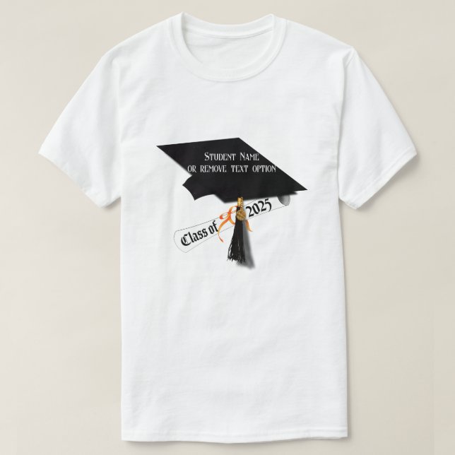 T-shirt Classe de casquette et de diplôme de 2025 (Design devant)