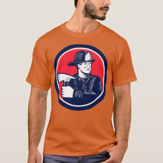 T-shirt Classe de coupe-feu pompier avec pompier