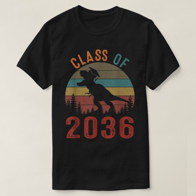 T-shirt Classe De Dinosaures De 2036 Premier Jour Garçon (Design devant)