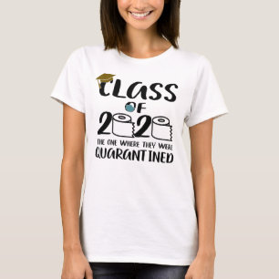 T-shirt classe de diplômes en quarantaine de 2020