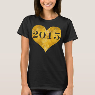 T-shirt Classe de feuille d'or de Faux de 2015